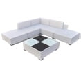 thumbnail image 3 of vidaXL 6 Piece Patio Lounge Set with Cushions Poly Rattan White, 3 of 3