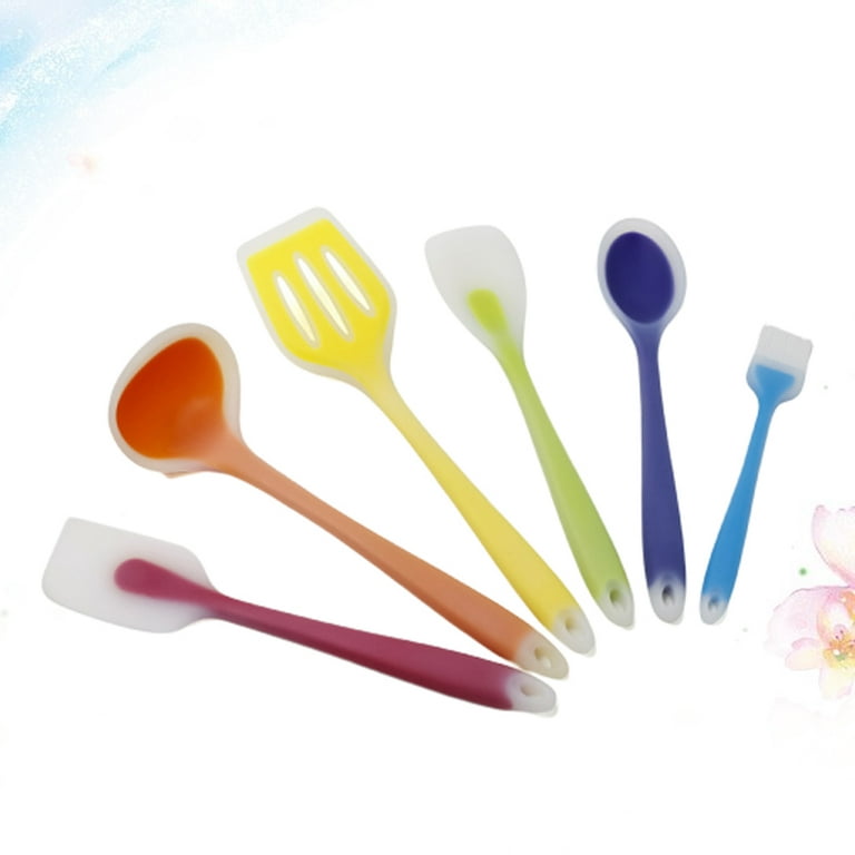 Jinyi Silicone Cooking Accessories Set, Denser, Leaky, Spatula, Leaky  Shovel, Soup Spoon, Noodles, Flat Spoon, Spatula, Brush, Eggbeater, Food  Clip(11