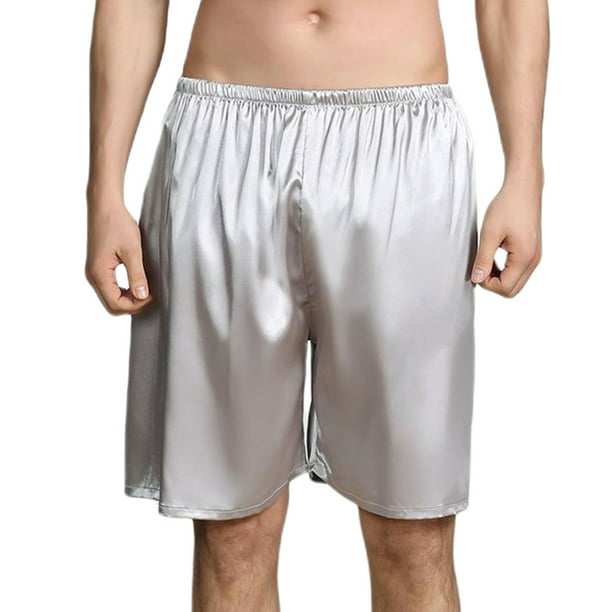 Spdoo Men's Silky Satin Boxers Shorts Silk Pajama Bottom Shorts Satin ...