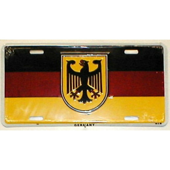 Drapeau de l'Allemagne avec Plaque d'Immatriculation d'Aigle