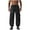 B_ Black, variant on YLSDY Men's Baggy Cargo Pants with Flap Pockets Elastic Waist Workout Joggers Stretch Hiking Drawstring Lounge Trousers Khaki XXL