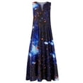 thumbnail image 2 of Vestido de mujer con estampado de estrellas, ropa de verano, vestido largo sin mangas de algodón, negro, XXL Methold AP002209-05, 2 of 6
