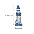 thumbnail image 2 of Yvsxxv Handmade Nautical Wooden Lighthouse Ornament Rudder Decor for Coastal Home Decoration, 1 Pack, 2 of 7
