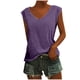 thumbnail image 2 of Puntoco 2024, tops de moda de verano para mujer, camisetas informales holgadas y suaves con manga de casquillo, blusas de Color sólido, 2 of 8