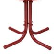thumbnail image 5 of Crosley Furniture Table d'Appoint Rétro en Métal pour Extérieur/cour Arrière/patio 19 Pouces x 22 Pouces, Rouge, 5 of 5