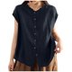 thumbnail image 3 of TaTaai Women's Sleeveless Top / Ruffled Round Neck Button-Down Cotton Linen Blend Blouse / Solid Color Summer Casual Shirt Gift, 3 of 5