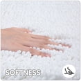 thumbnail image 5 of OEAKAY Bath Rug and Mat, Soft Luxury Chenille Bath Rug for Bathroom, Washable Shower Mat Non-Slip, Absorbent Shaggy Bath Rugs, White Bathroom Rug, 20"X32", 5 of 6