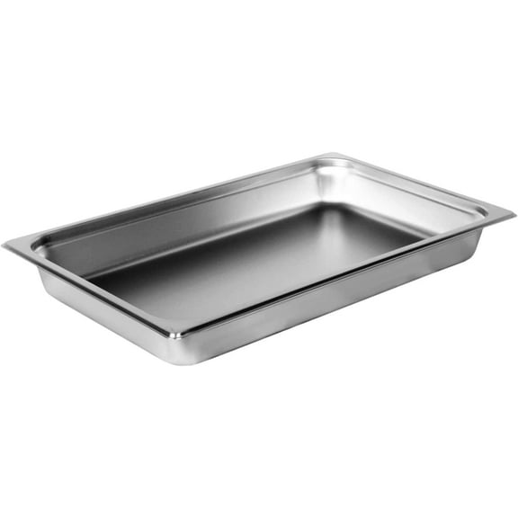 Winco Full Size Silver Anti-Jamming Steam Table Pan 20.9" x 12.8" x 2.5"