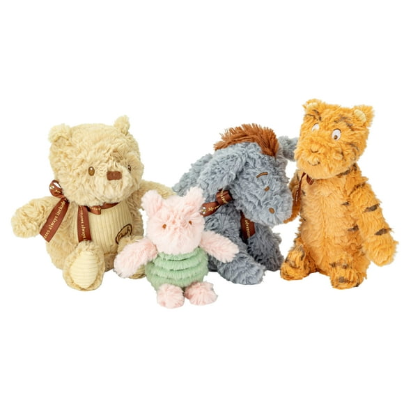 KIDS PREFERRED Disney Baby Classic Winnie The Pooh and Friends Plush Collector Set - 4 Piece Stuffed Animals