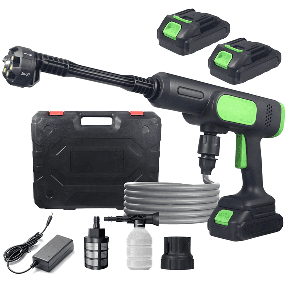Cordless Pressure Washer,Handheld Portable Pressure Washer with 6-in-1 Adjustable Nozzle,16.4FT Drain Hose for Patio Cleaning Car Washing