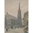 thumbnail image 2 of Ernst Graner 19x24 Gold Ornate Framed and Double Matted Museum Art Print Titled - Stephansdom, 2 of 4