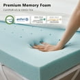 thumbnail image 3 of 3 Inch Gel Memory Foam Mattress Topper for Pressure Relief,Cooling Gel Infused Foam Mattress Topper, Premium Soft Cooling Sleep,CertiPUR-US and Oeko-TEX Certified - King, 3 of 7
