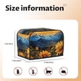 thumbnail image 5 of Kdxio Sunset Sky Sunflower Print Toaster Cover Bread Machine Cover Fits for Most Standard 2 Slice Toasters,Keep Toaster Free From Dust And Fingerprint Oven Dustproof Cover, 5 of 7