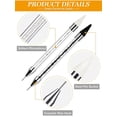 thumbnail image 5 of 2 Pack Nail Rhinestone Picker Dotting Pen, Dual-end Diamond Crystals Picker Wax Pencil Rhinestones Pickup Tool with 2 PCS Extra Wax Heads and 1 PC Tweezer, 5 of 5