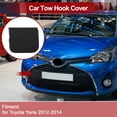 thumbnail image 3 of Tapa del gancho de remolque delantero derecho para Toyota Yaris 2012-2014, tapa del gancho de remolque del parachoques No.5212952100, plástico sin pintar, 1 pieza, 3 of 6
