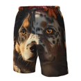 thumbnail image 4 of Cauagu Flower Crown Dog Print Men's Swim Trunks,Hawaiian Bathing Suit Swimsuits Beach Shorts with Pockets for Men Quick Dry Swimming Board Shorts-3X-Large, 4 of 6