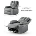 thumbnail image 3 of Electric Recliner + Rocking + Massage: #Cf8011 Pu Leather + Seat Width: 56Cm Cf8011 Electric Recliner + Rocking + Massage Seat Width: 56Cm, 3 of 9