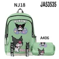 thumbnail image 1 of 2PC-SET Printed Kuromi School Bag Backpack Pencil Case Sports Backpack Lightening Zipper Shoulders Outdoor Bag, 1 of 7