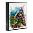 thumbnail image 3 of Stupell Industries Sea Turtle & Vivid Coral Reef Black Framed Giclee Art, design by LSR Design Studio, 17 x 17, 3 of 8