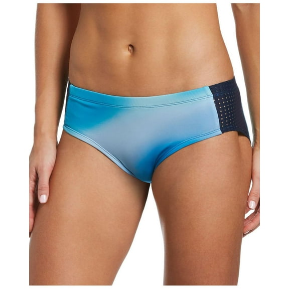 Nike Women's Battle Spectrum Hipster Bikini Swim Bottoms Blue Size Large