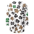 thumbnail image 3 of UPPADA Femmes T-Shirts à Manches 3/4 Mardi Gras Yall T-Shirts à Imprimé Floral Col Rond Blouse à devant Plissé Hauts d'Été Décontractés Chandail à Enfiler Haut Mode Fête Défilé Hauts pour Femmes Hauts à Manches 3/4 Économie, 3 of 5