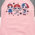 thumbnail image 3 of LOL Surprise! Dolls - Fourth of July - Red, White, & Blue Dolls - Toddler & Youth Girls Raglan Graphic T-Shirt, 3 of 5