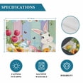thumbnail image 6 of Easter Bunny Placemats Set of 4, Farmhouse Watercolor Eggs Tulip Wood Grain Placemats for Dining Table, Place Mats for Kitchen Tabletop, Waterproof Wipeable Dining Table Mats Set, 6 of 9