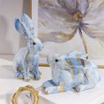 thumbnail image 3 of Water Transfer Resin New Year Garden Statues Rabbit Standing Bunny Animal Figurines Ornament, 3 of 5