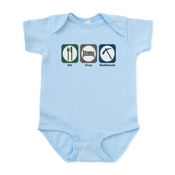 CafePress - Eat Sleep Rockhound Infant Bodysuit - Baby Light Bodysuit, Size Newborn - 24 Months