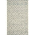 thumbnail image 7 of SAFAVIEH Marbella Alicia Geometric Diamonds Wool Area Rug, Light Blue/Ivory, 4' x 6', 7 of 7
