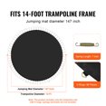 thumbnail image 2 of KFFKFF Surface de Saut pour Trampoline, Adaptée à une Structure de 14 Pieds, Tapis de Saut Polyvalent pour Trampoline Circulaire de 14 Pieds, Matériau Résistant au Soleil avec Dispositif à Ressort et Anneaux en V Robustes, 2 of 9