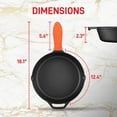 thumbnail image 5 of NutriChef 12" Pre Seasoned Nonstick Cast Iron Frying Pan with Lid & Handle Cover, 5 of 7