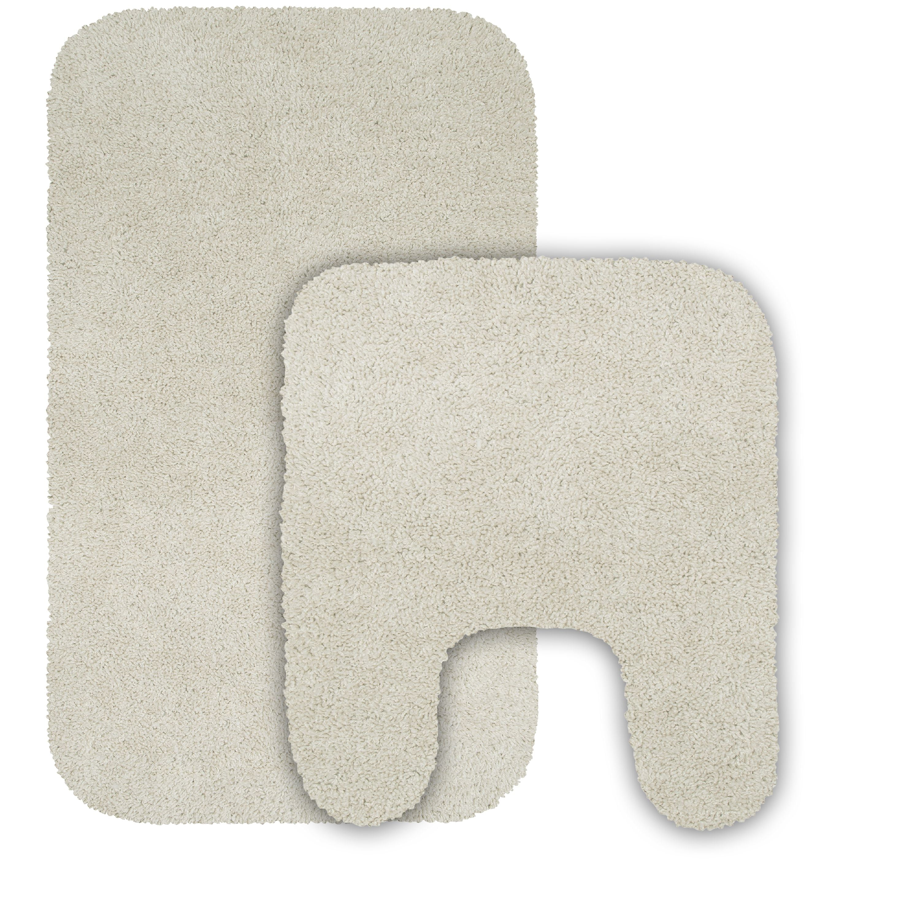 2 pack Mainstays Basic Bath Rug Set, 19.5" x 22" Contour & 19.5" x 32