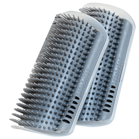 Extended (6.1Inch) 2 Pack Cat Self Groomer for Indoor Cats Face Scratchers Wall Corner Grooming Brush