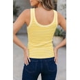 thumbnail image 2 of TinyCribz Striped Sleeveless Tank for Women – Summer Ribbed Knit Top S, 2 of 5