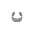 thumbnail image 1 of Toe ring Adjustable silver plated flower engraved design Barefoot jewelry, 1 of 4