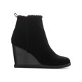 thumbnail image 2 of Sun + Stone Womens Camillia F Faux Suede Ankle Wedge Boots, 2 of 3