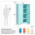 thumbnail image 6 of Pemberly Row 2 Door Tall Metal Locker Style Storage Cabinet in Orange, 6 of 10