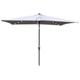 thumbnail image 4 of 10 x 6.5t Rectangular Patio Solar LED Lighted Outdoor Umbrellas with Crank and Push Button Tilt for Garden Backyard Pool Swimming Pool, 4 of 5