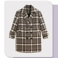 thumbnail image 3 of OGLCCG Boys Plaid Wool Blend Trench Coat Winter Double Breasted Pea Coat with Pockets Fashion Warm Notch Lapel Collar Long Jacket 1-12 Years, 3 of 3