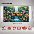 thumbnail image 4 of LUUFILx Dinosaur Themed Backdrop Happy Birthday Banner Photography Props Background Jungle Party Supplies Decors Birthday Decoration Kids Event Celebrate, 4 of 7