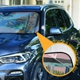 thumbnail image 3 of Yayeee Car Windshield Sun Shade Universal Fit Front Visor Protector, Pink Seaside, 3 of 8