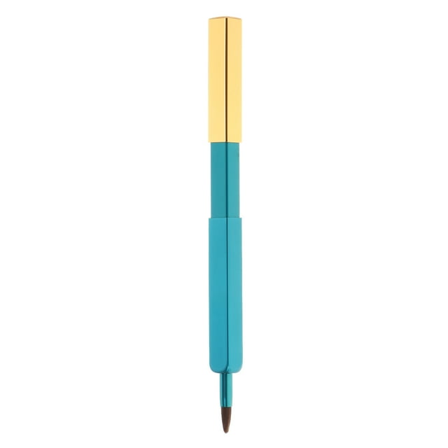 1Pcs Brosse à Lèvres Rétractable Application Maquillage Vert Paon Fibre Synthétique pour Femmes
