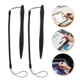 thumbnail image 2 of KAKOWELY 3Pcs Portable Spring Rope Stylus Pen Scratch Proof Pen with Stylus Tip Touch Pen for Touchscreen Stylus Pen for Touch Screens Touch Pen for Drawing Sketching Black,4.92X"X0.39"X0.39", 2 of 5