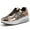 Gold, variant on Womens Platform Sneakers Sequin Glitter Walking Tennis Shoes Lace up Wedge Slip on Sneaker White 7