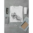 thumbnail image 3 of B&W Menacing Dinosaur T-Shirt Men -Image by Shutterstock, Male x-Large, 3 of 4