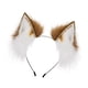 thumbnail image 1 of Tocado con orejas de zorro y orejas de gato, accesorio para el cabello Marrón, 1 of 8