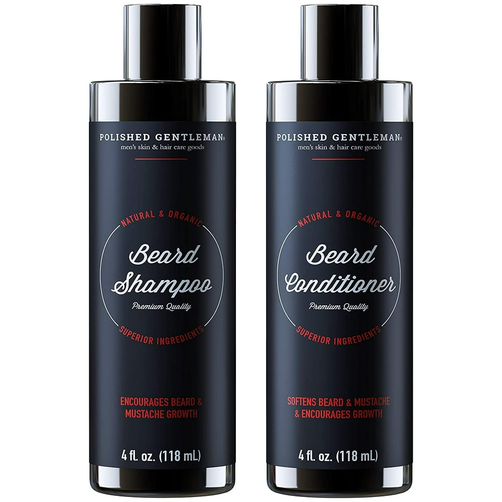 Beard Growth Shampoo and Conditioner Set Best Natural Face Wash With