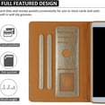 thumbnail image 3 of Dteck Folio Case for iPad 10th Gen 2022 10.9" Screen, Embossed Butterfly Folio Stand Smart Cover Auto Wake Sleep PU Leather Card Slots Holder Protective Case for iPad 10th Generation, Gold, 3 of 5