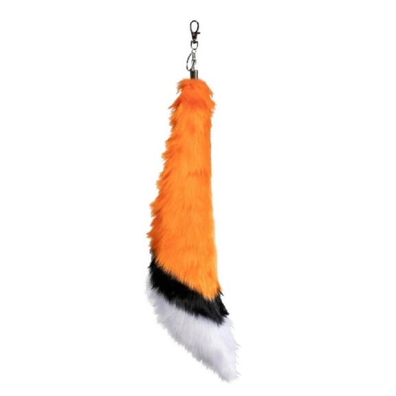 Aellinatey Animal Tail Keychain Faux Furs Tail Pendant Long Tail Pendant Charms Keyring